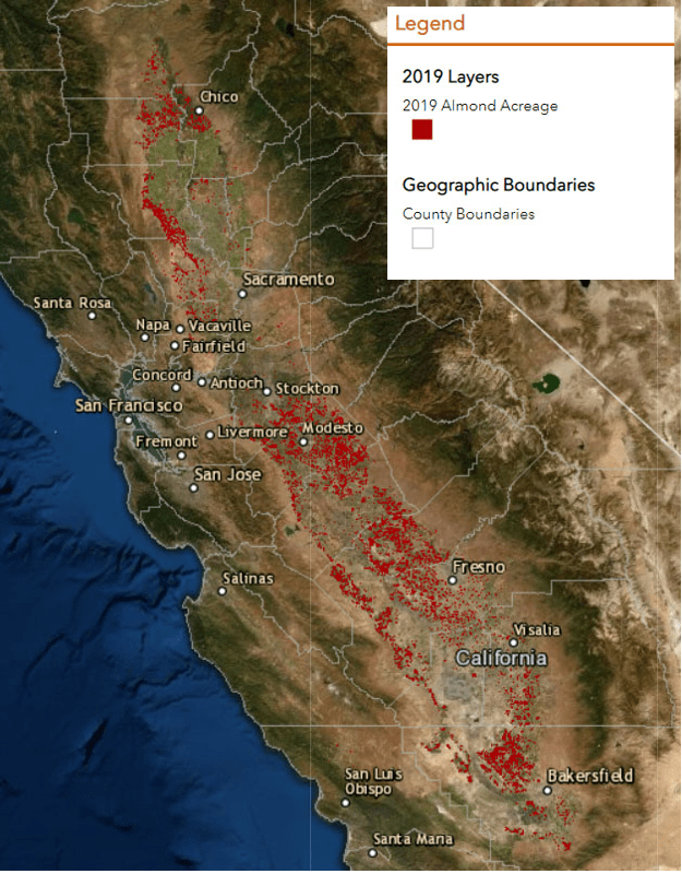 ALMOND INDUSTRY MAPS California Almonds Your Favorite Easy Snack
